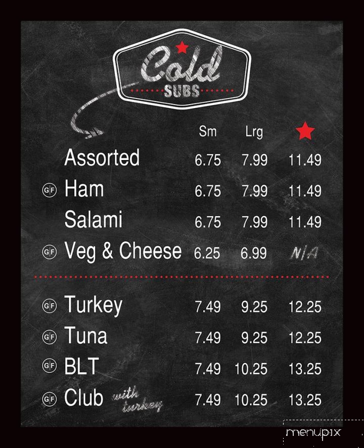 Super Submarine - Niagara Falls, ON menu_pic