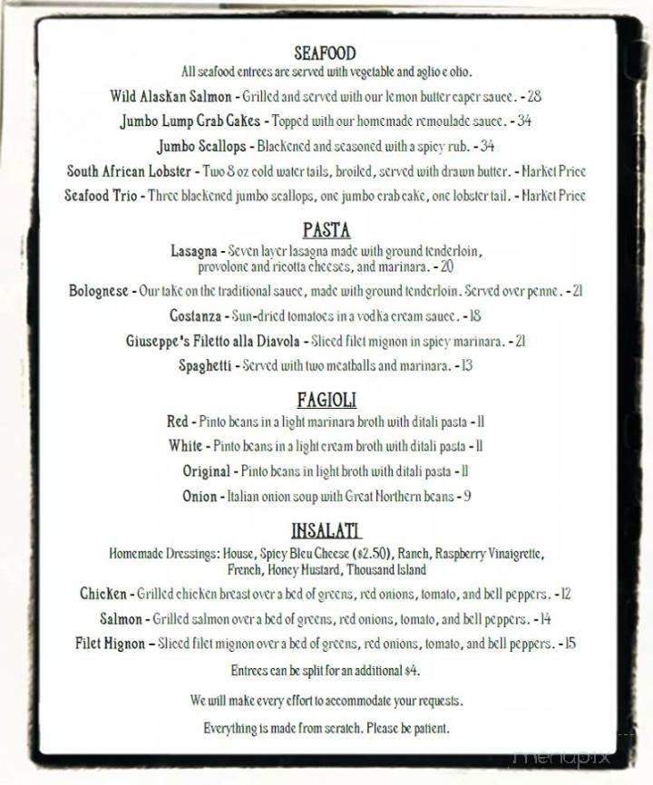 Julio's Cafe - Clarksburg, WV menu_pic