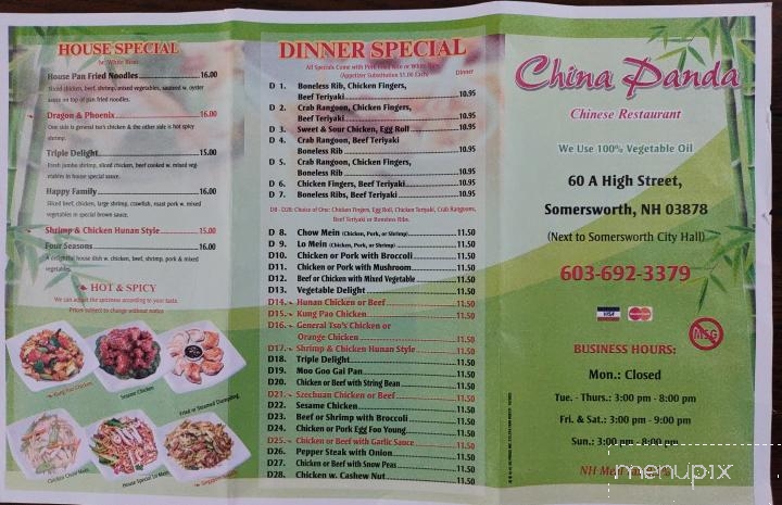 China Panda - Somersworth, NH menu_pic