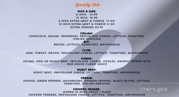 Vinnie's Pizzeria - Findley Lake, NY menu_pic
