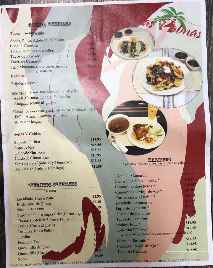 Las Palmas Restaurant Pupuseria Y - Sacramento, CA menu_pic