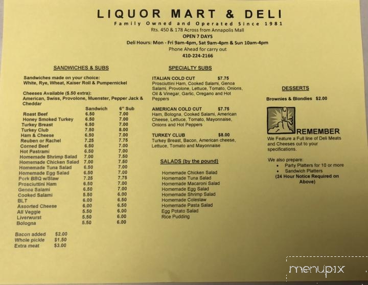 Liquor Mart & Deli - Annapolis, MD