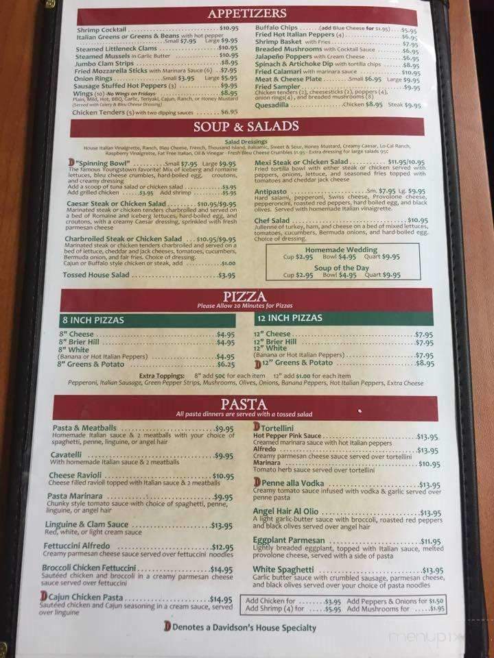 Davidson's Restaurant - Youngstown, OH menu_pic