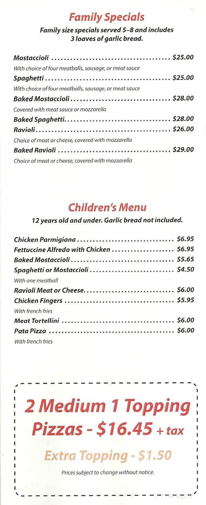 Cafe La Bellitalia - Madison, WI menu_pic