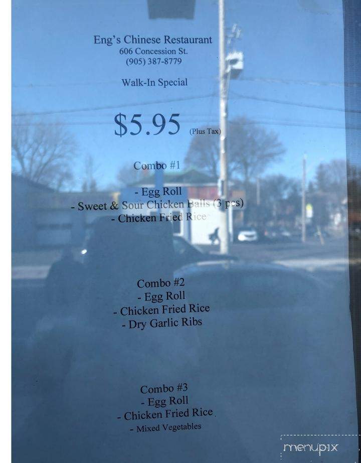 Eng's Chinese Restaurant - Hamilton, ON menu_pic