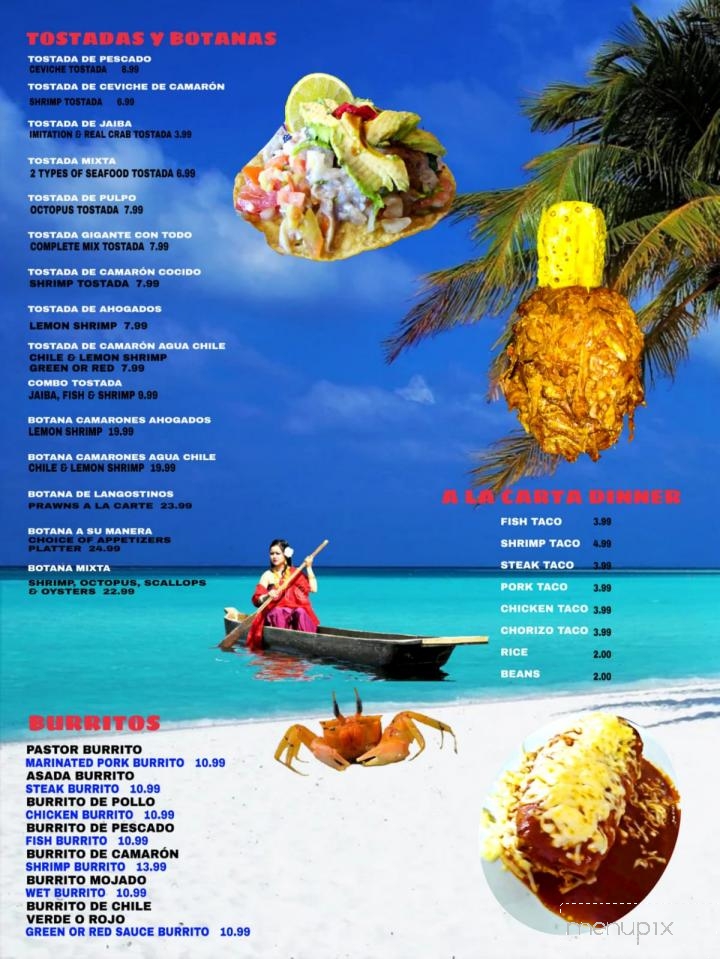 Mariscos Mazatlan - Michigan City, IN menu_pic