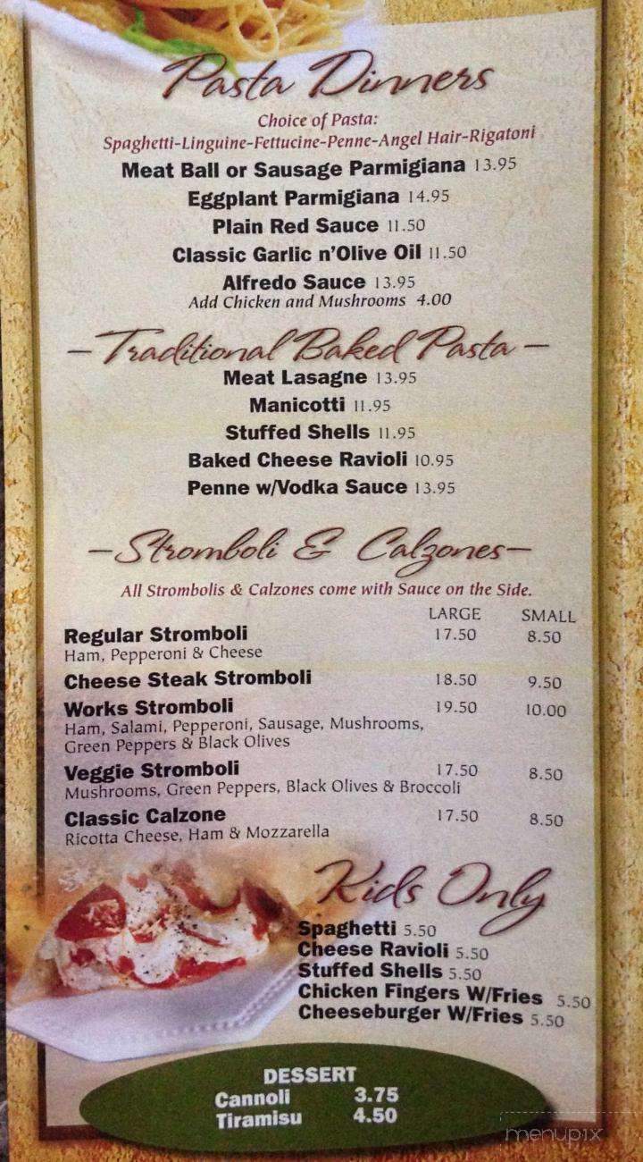 Menu Of Bella Italia Pizza In Altoona Pa 16602