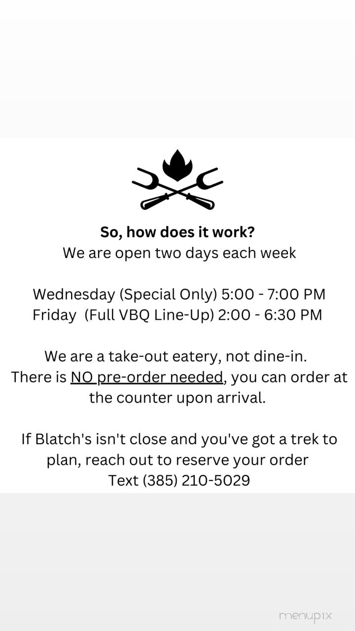 Blatch's Backyard BBQ - Salt Lake City, UT menu_pic