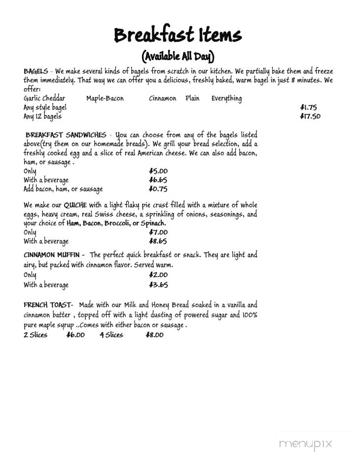 Cheesecakes Plus More Bakery and Cafe - Grandview, TN menu_pic