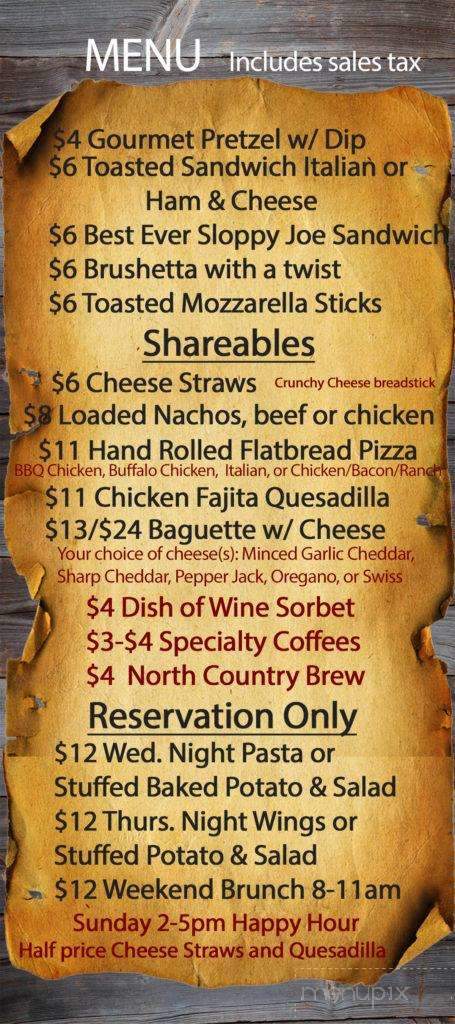 Deer Creek Winery - Shippenville, PA menu_pic