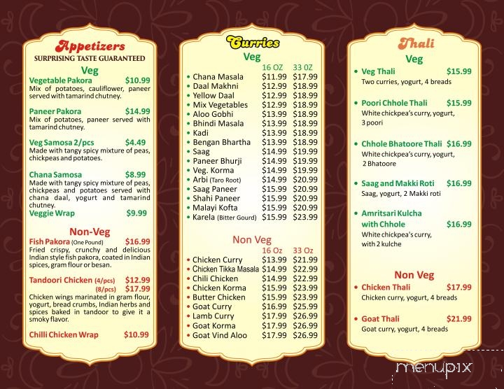 99 Punjabi Dhaba - Traver, CA menu_pic