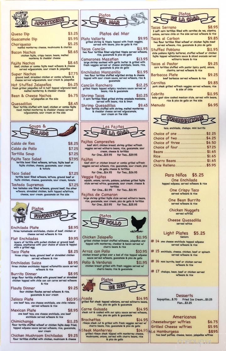 Fajita House - Crowley, TX menu_pic