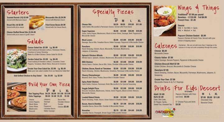 Checkers Pizza - Harrisburg, AR menu_pic