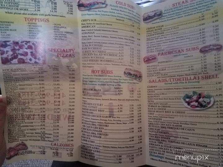 Lazer's Pizza & Roast Beef - Ware, MA menu_pic