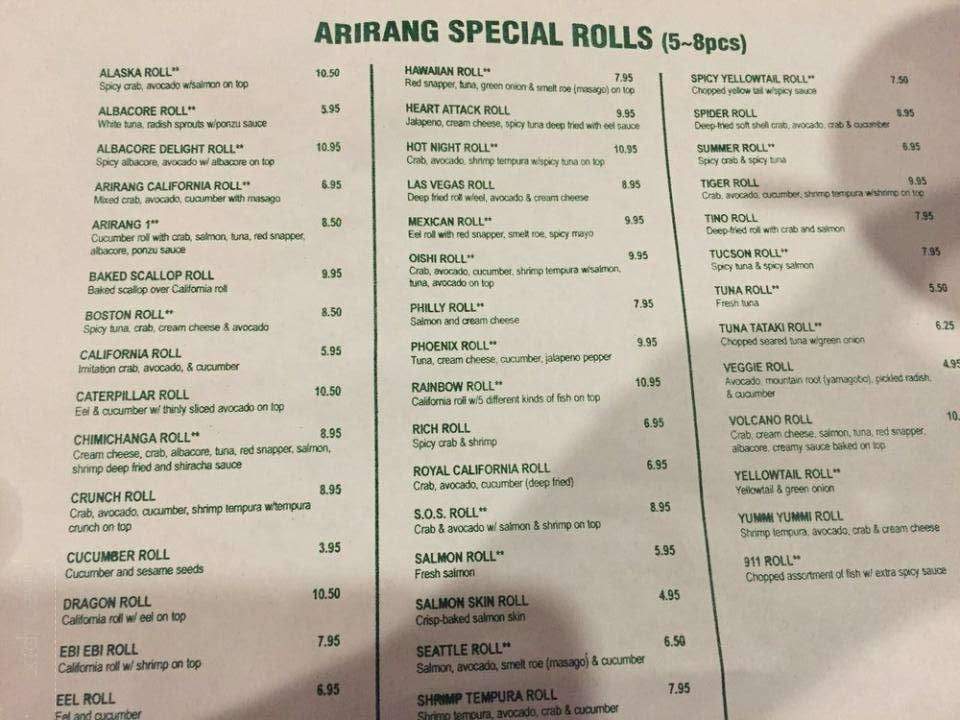 Arirang Korean BBQ & Sushi Bar - Chandler, AZ