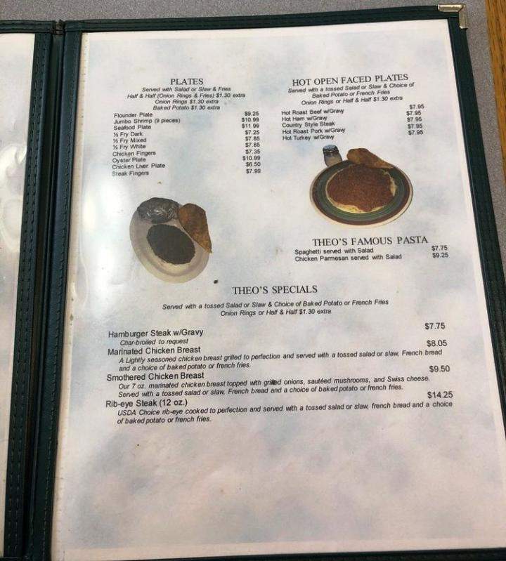 Theo's Family Restaurant - Greer, SC menu_pic