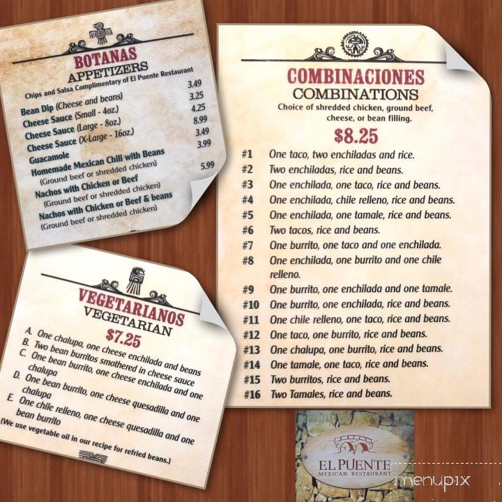 El Puente - Newport, AR menu_pic