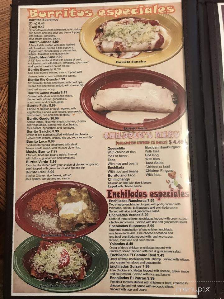El Camino Real - Clinton, MO menu_pic
