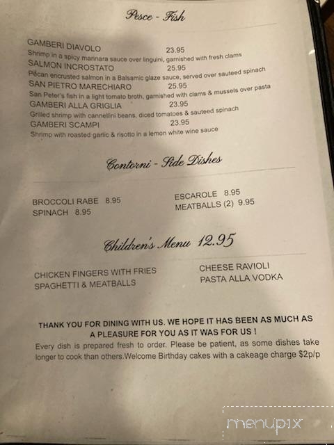 San Giorgio's Italian Bistro - Kinnelon, NJ menu_pic