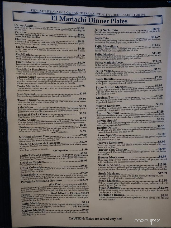 Taqueria El Mariachi - Danville, AR menu_pic