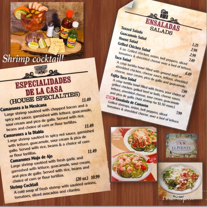 El Puente - Newport, AR menu_pic