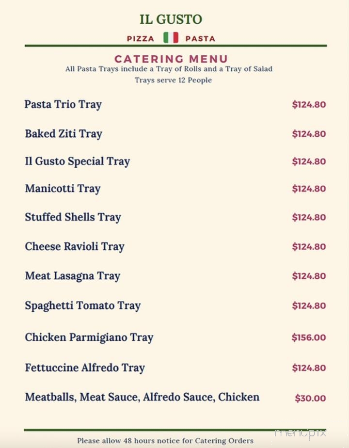 Il Gusto - Cincinnati, OH menu_pic
