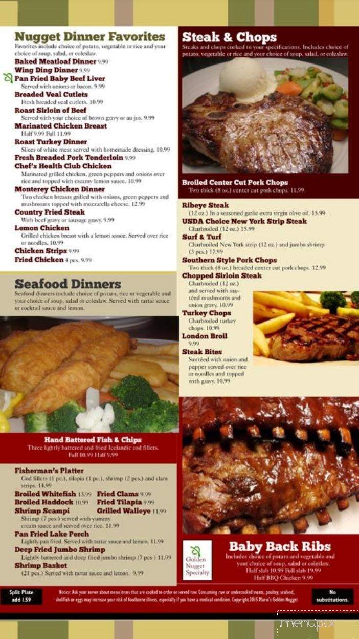 Nugget - Oxford, MI menu_pic
