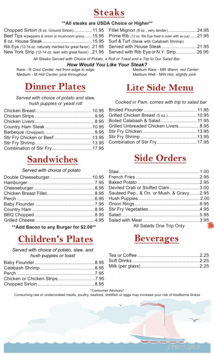 Don's Seafood & Steakhouse - Wilkesboro, NC menu_pic