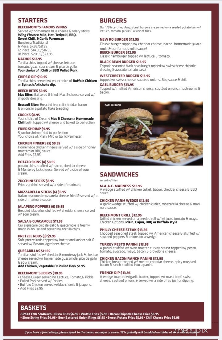 Beechmont Tavern - New Rochelle, NY menu_pic