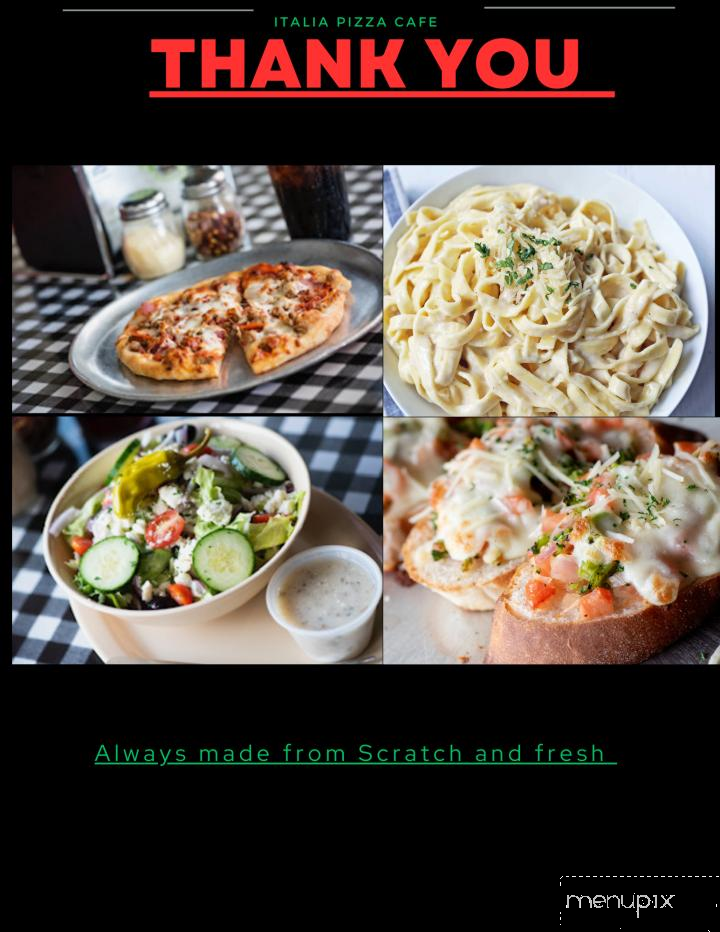 Italia Pizza Cafe - Southaven, MS menu_pic