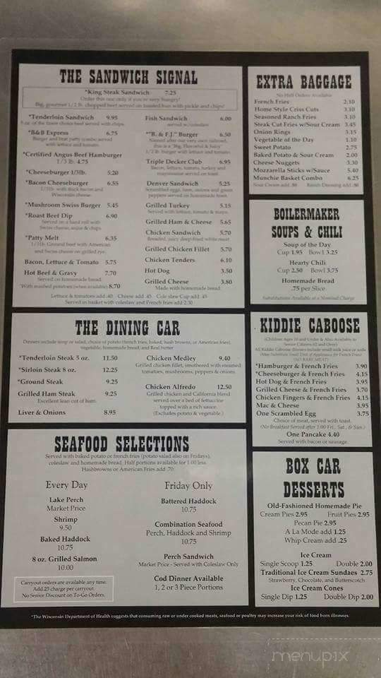 Railway Junction - Forest Junction, WI menu_pic