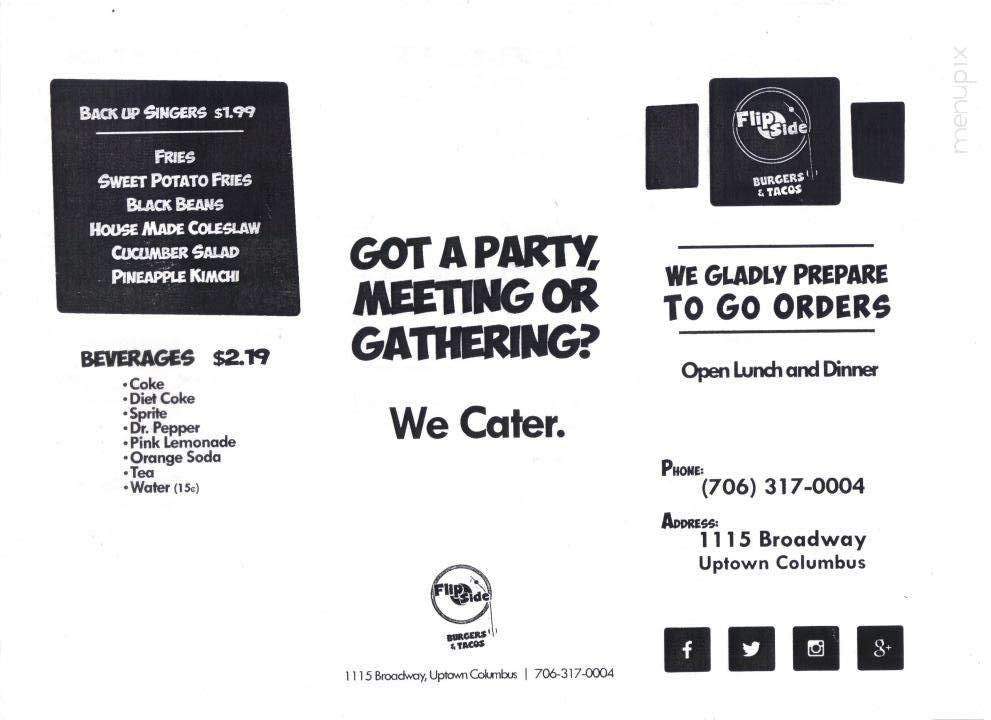 Flip Side Burgers and Tacos - Columbus, GA menu_pic