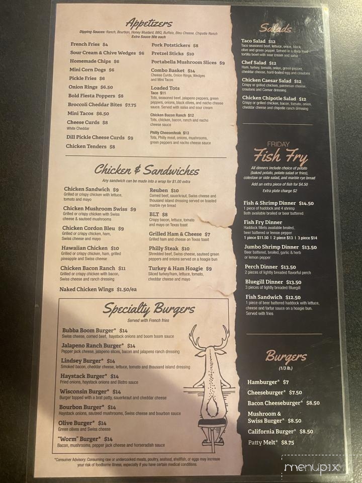 Lindsey Bar & Grill - Marshfield, WI menu_pic