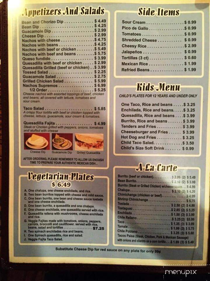 Las Fiesta - Eagleville, TN menu_pic