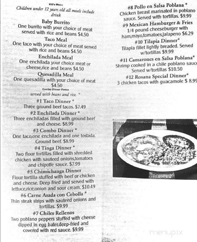 El Tapatio - Muskegon, MI menu_pic