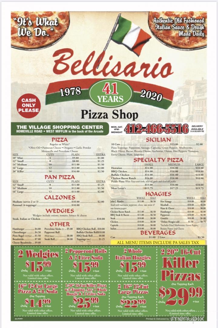 Bellisario Pizza Shop - West Mifflin, PA