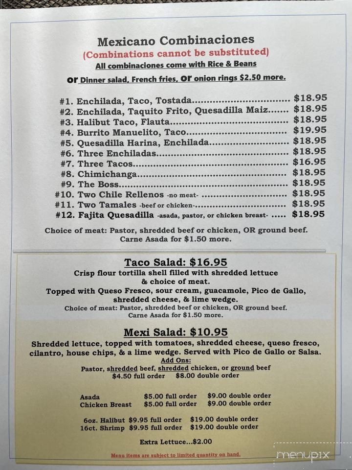 Miguel's Authentic Mexican Cuisine - Fairbanks, AK menu_pic