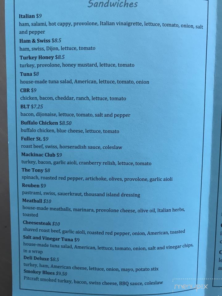 The Deli - Windsor Locks, CT menu_pic
