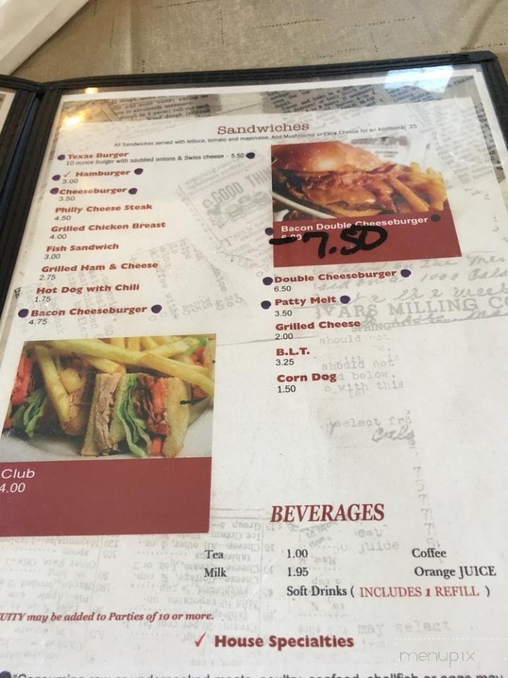 Baileyton Restaurant - Greeneville, TN menu_pic