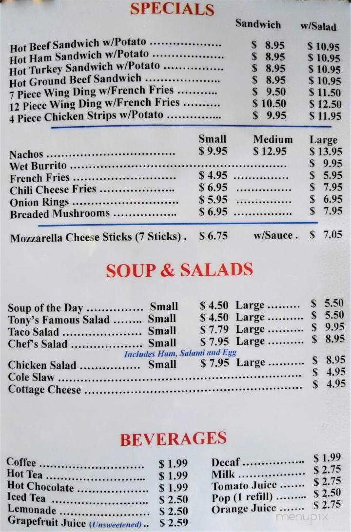 Tony's Home Of The Giant Steak - St Louis, MI menu_pic