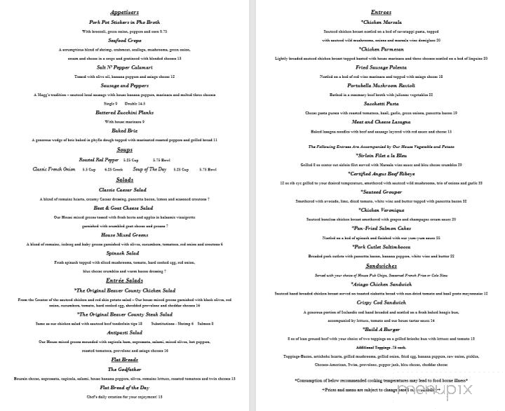 Magg's Restaurant - Aliquippa, PA menu_pic