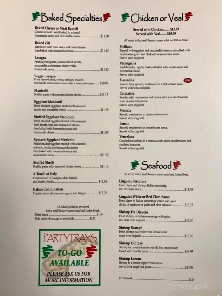 Rigatoni's Pizzeria & Italian - Pilot Mountain, NC menu_pic