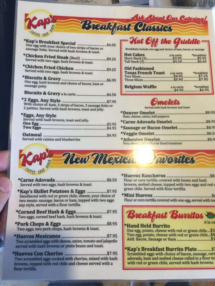 Kaps - Albuquerque, NM menu_pic