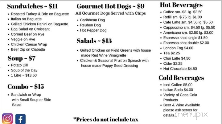Tastebuds Cafe - Saskatoon, SK menu_pic