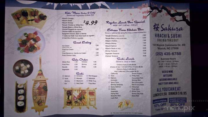 Sakura - Moyock, NC menu_pic