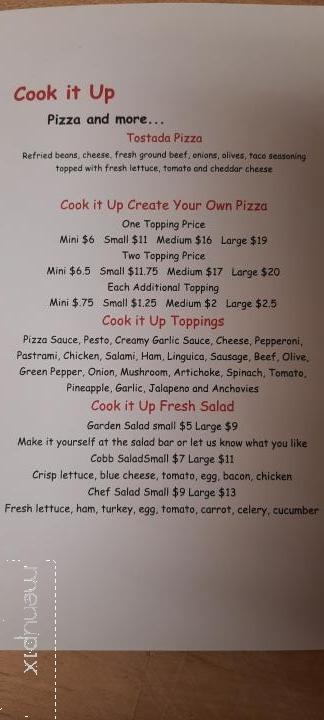 Cook It Up - Kelseyville, CA menu_pic