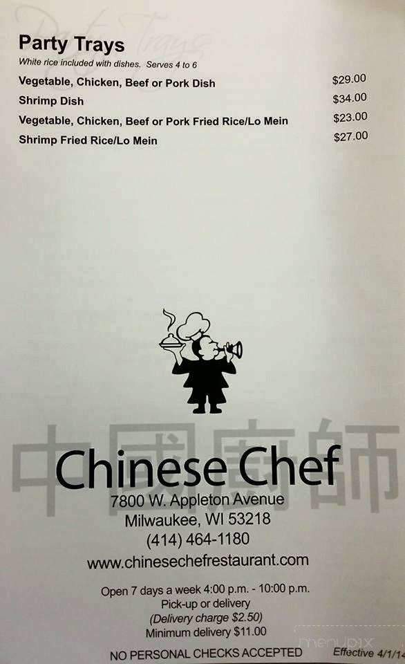Chinese Chef - Milwaukee, WI