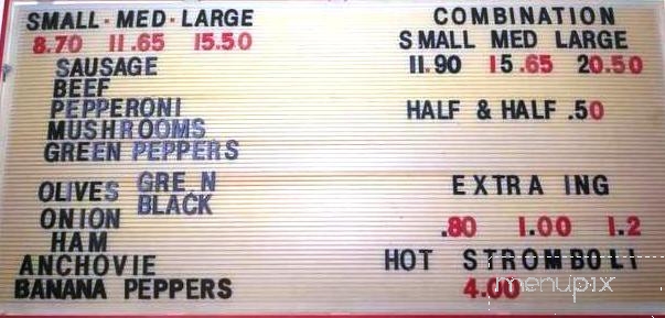 Dave's Pizza - Henderson, KY menu_pic