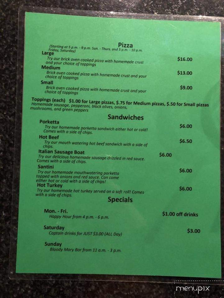 Bimbo's Wine Press - Iron Mountain, MI menu_pic