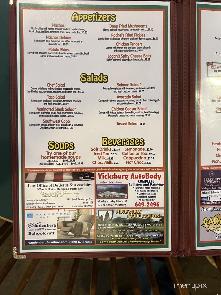 Yogi's - Vicksburg, MI menu_pic
